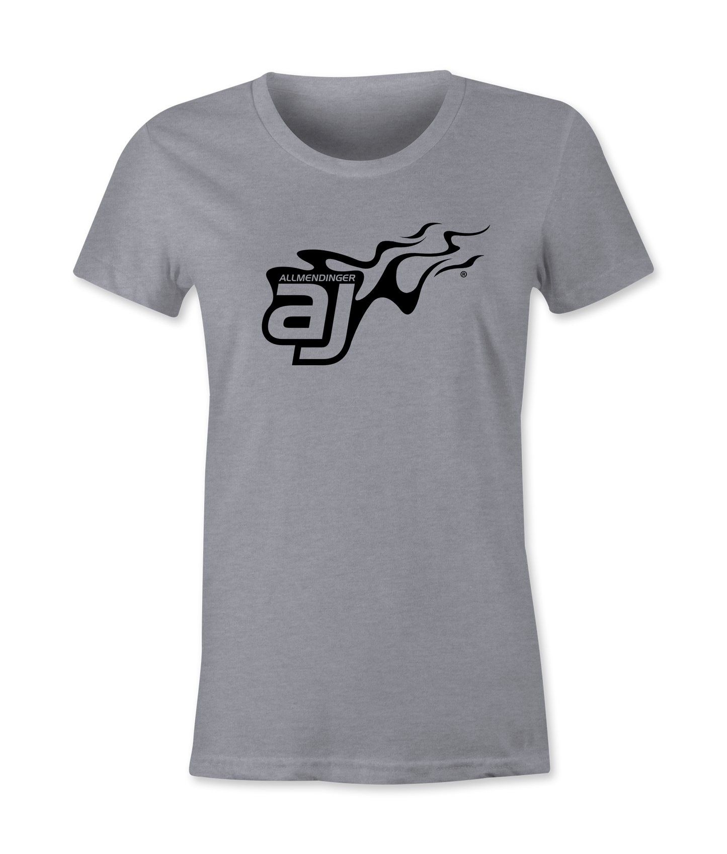 AJ Allmendinger - Women's Basic Tee Black Flame Logo