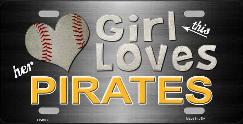 This Girl Loves Her Pirates License Plate