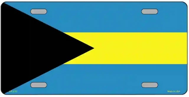 Bahama Flag Metal Novelty License Plate Auto Tag