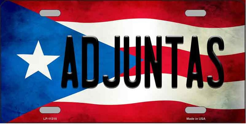 Adjuntas Puerto Rico Flag License Plate