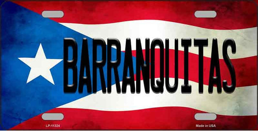 Barranquitas Puerto Rico Flag License Plate