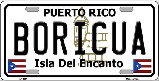 Boricua Puerto Rico Metal License Plate