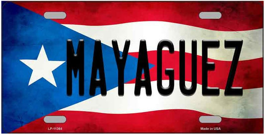 Mayaguez Puerto Rico Flag License Plate Style Sign