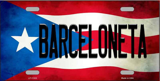 Barceloneta Puerto Rico Flag License Plate
