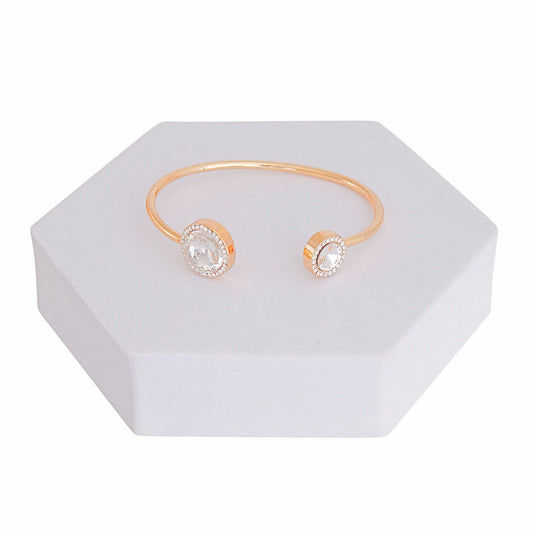 Gold Round Crystal Bangle