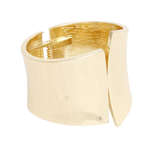 Cuff Gold Metal Pointed Geometric Hinge Bracelet