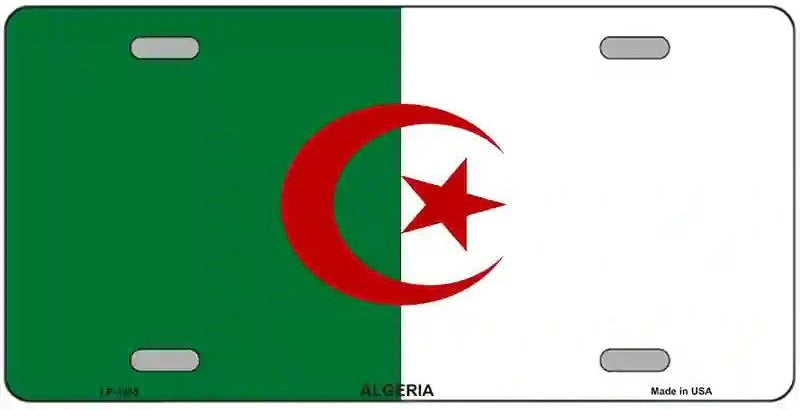 Algeria Flag Metal Novelty License Plate
