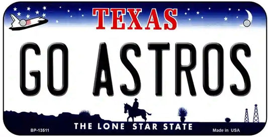 Go Astros Texas Bicycle License Plate