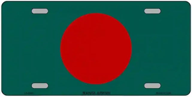 Bangladesh Flag Metal Novelty License Plate