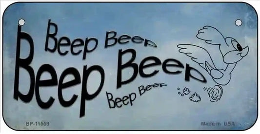 Beep Beep Bicycle License Plate