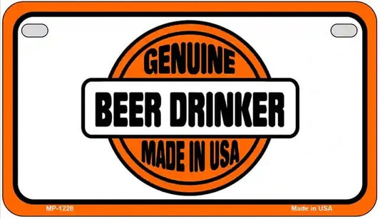Genuine Beer Drinker Motorcycle License Plate