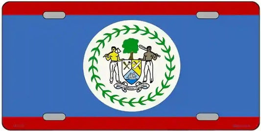 Belize Flag Metal Novelty License Plate