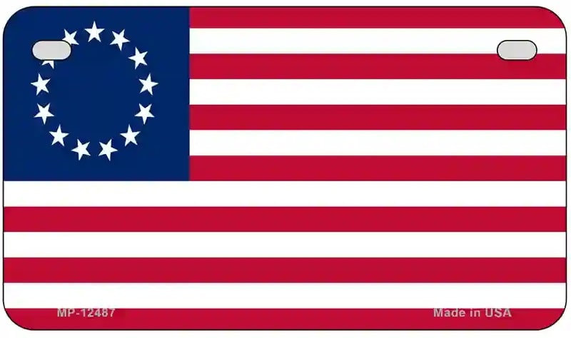 Betsy Ross Flag Motorcycle License Plate