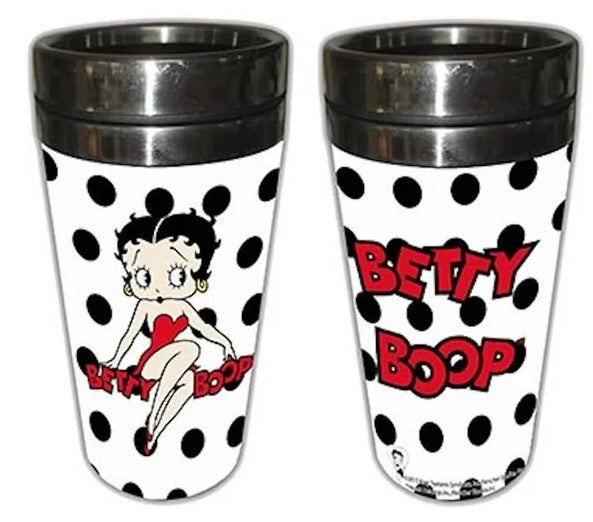 Betty Boop Polka Dot Travel Mug Tumbler
