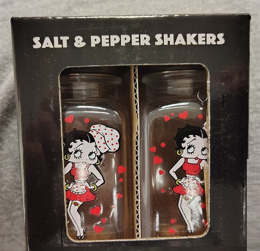 Betty Boop Glass Salt and Pepper Shakers