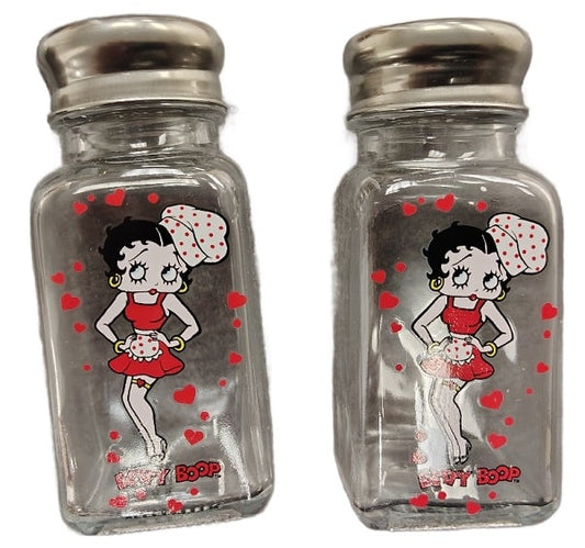 Betty Boop Glass Salt and Pepper Shakers