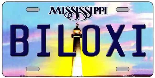 Biloxi Mississippi Vanity License Plate