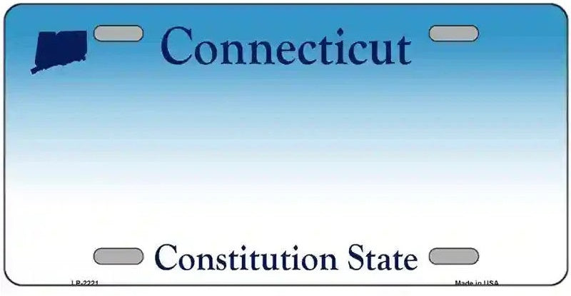 Blank Connecticut License Plate