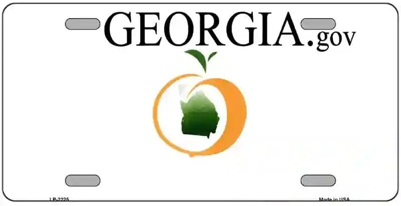 Blank Georgia License Plate