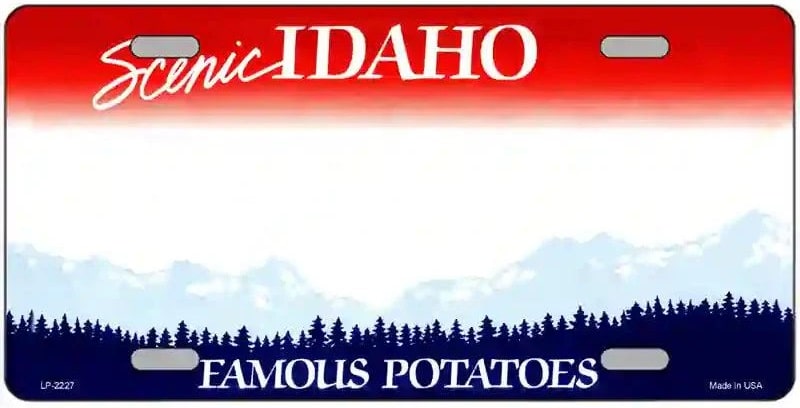 Blank Idaho License Plate