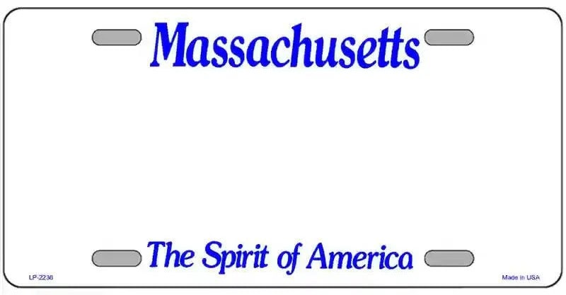 Blank Massachusetts License Plate