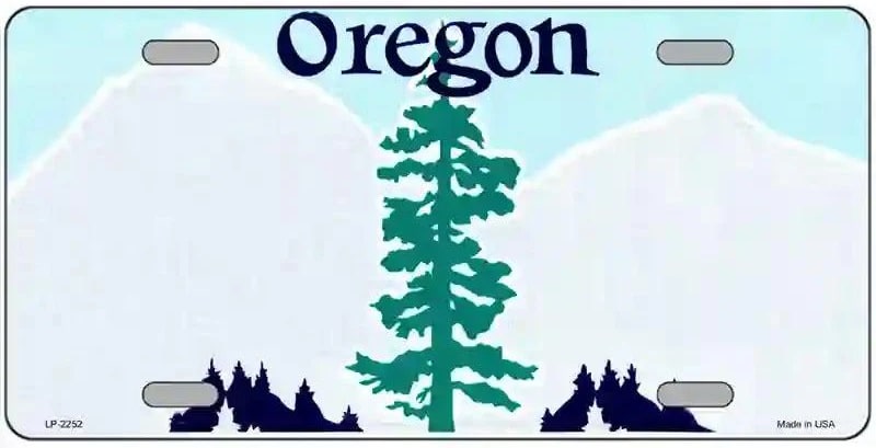 Blank Oregon License Plate