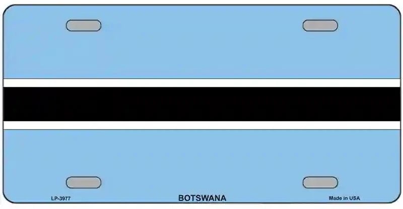 Botswana Flag Metal Novelty License Plate