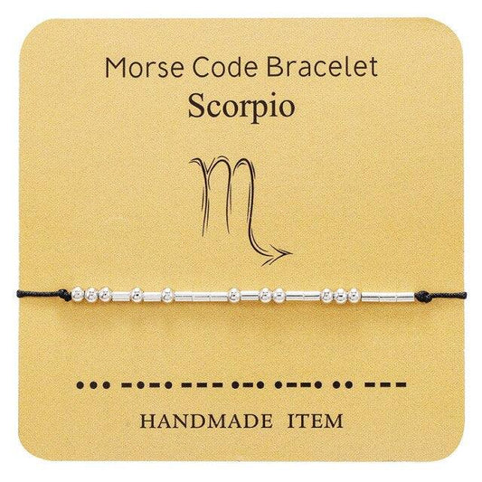 Bracelet Morse Code Braided Charm Bracelets For Women Men Jewelry Silver Adjustable Inspirational Morse Code Beads With Cord Handmade Wrap Bracelet Secret Message Jewelry Gifts For Her