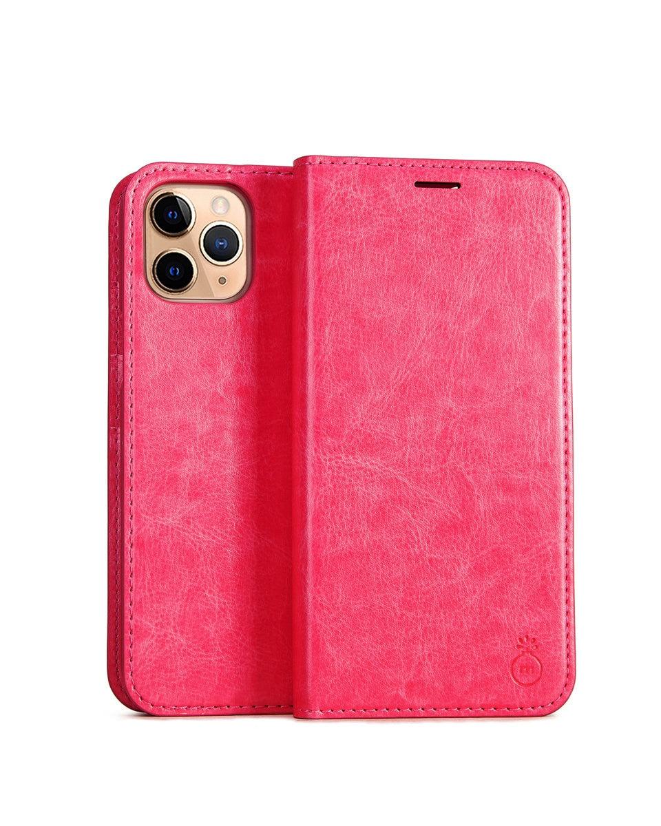 Pink phone case with brand logo on a white background
