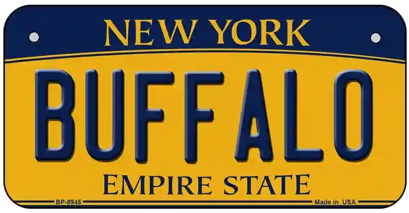 Buffalo New York Bicycle License Plate