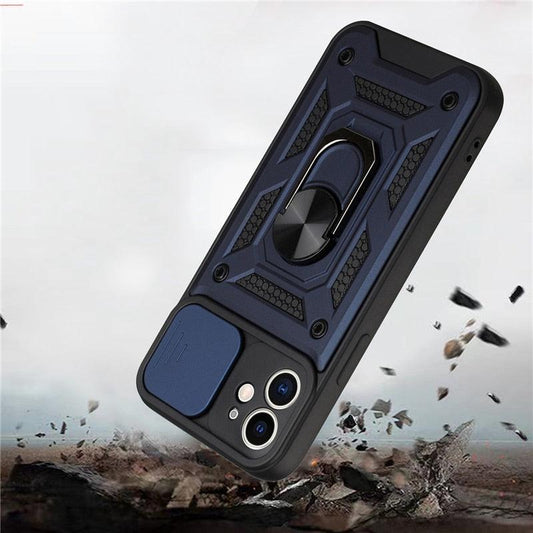 Camera Protection Shockproof Armor Case For iPhone 12 13 14 Pro Max Cover Men Cool Woman Camera Cover And Stand Sliding Lens Protection Rotating Ring Mount Shock Resistant Shockproof Protective Bumper