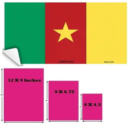 Sizes Of Cameroon Flag Bumper Sticker