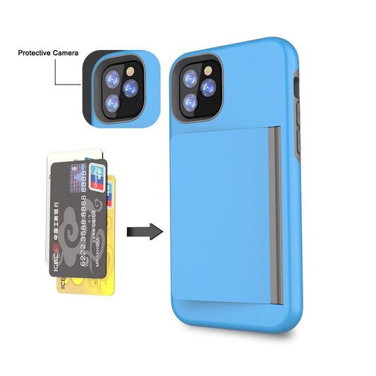 Candy Color Case For iPhone 11 12 Pro 7 8 Plus 6 6s X XS MAX XR Case Armor Card Cover for iPhone 11 12Pro Max Phone Case With Card Holder Wallet Holder Card Heavy Duty Armor Protective Cover