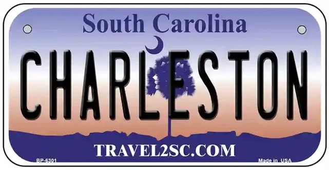 Charleston South Carolina Bicycle License Plate