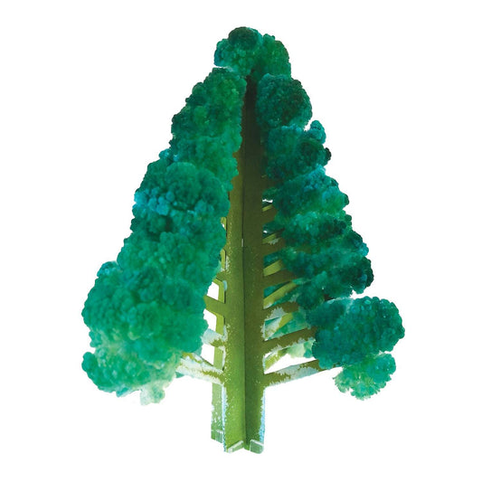 Model tree with green foliage on a white background