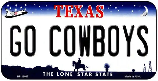 Go Cowboys Texas Bicycle License Plate
