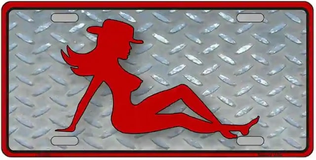 Cowgirl Mud Flap Girl Vanity License Plate