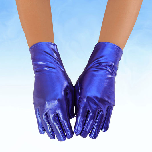 Royal Blue Metallic Formal Short Gloves ZPB SGRHO