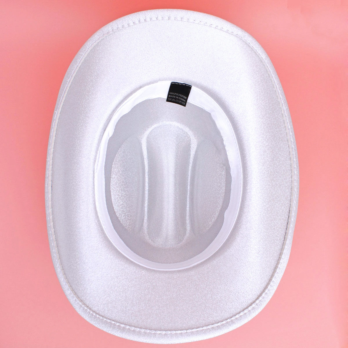 Cowboy Hat White Iridescent Stripe Fashion Hat