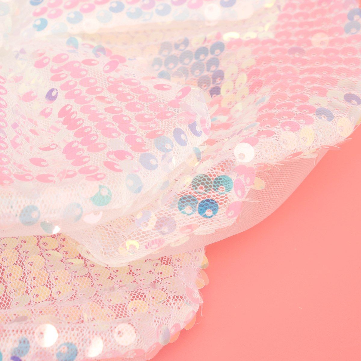 XL Flower White Sequin Hair Clip Headband Brooch