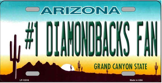 Number One Diamondbacks Fan Novelty Arizona License Plate