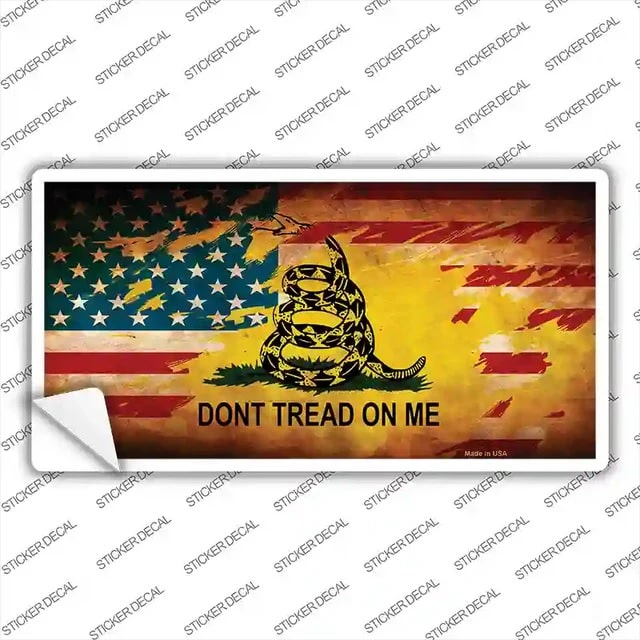 Do Not Tread On Me US Flag Bumper Sticker