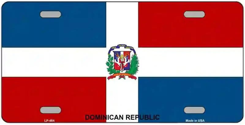 Dominican Republics Flag Novelty License Plate