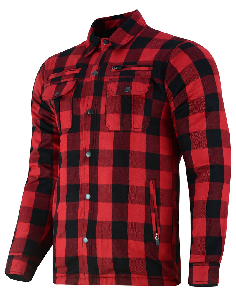 Alpha Checkered - Red / Black Plaid Flannel Armored Shirt