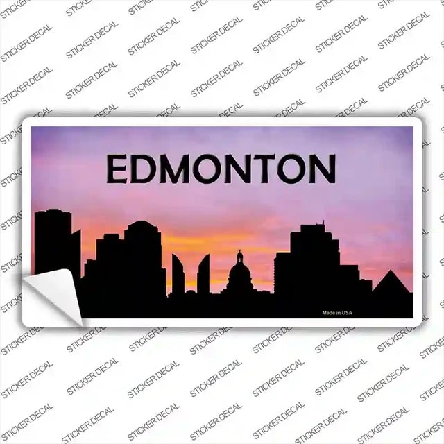 Edmonton City Skyline At Dusk Sticker
