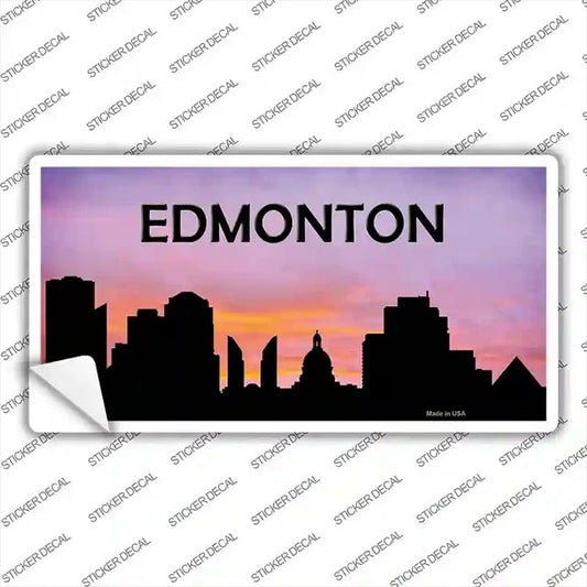 Edmonton City Skyline At Dusk Sticker