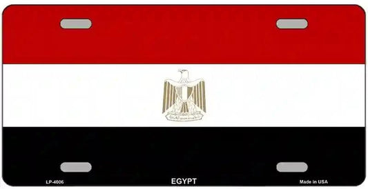 Egyptian Flag Metal Novelty License Plate