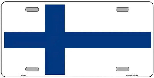 Finland Flag Metal Novelty License Plate