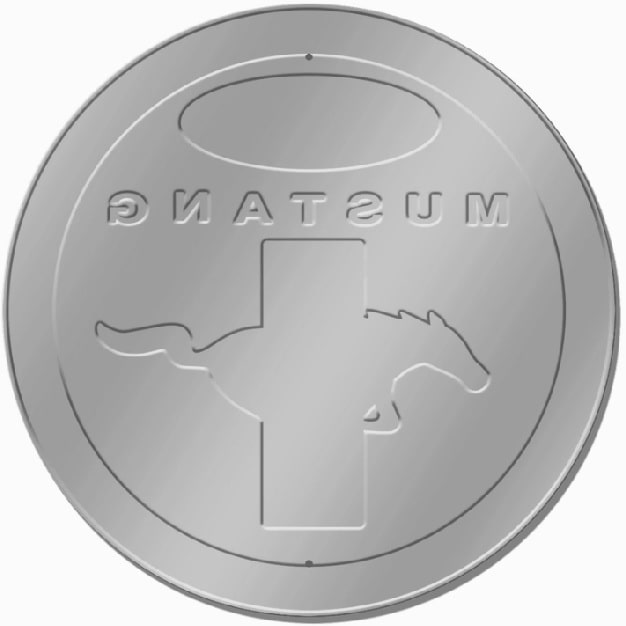 Ford Mustang Circular Metal Sign