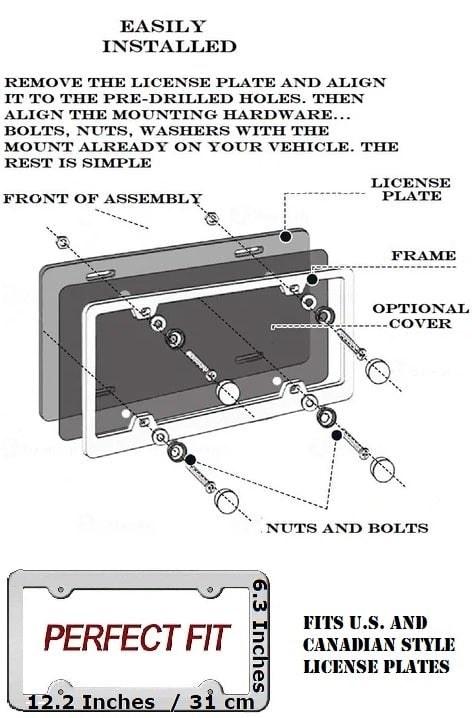License Plate Frame Infographic